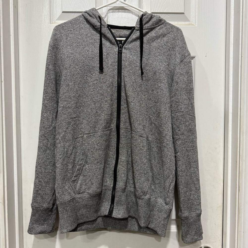 OP Gray Zip Up Sweater Casual Cotton Blend
